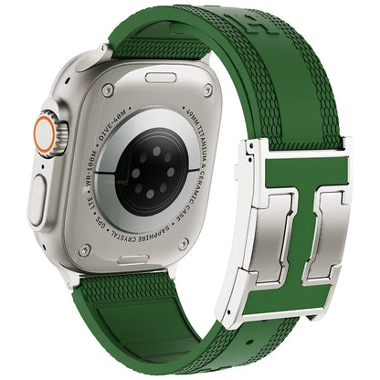 Elevate Your Style with the CRAZYGRASS Magnetic Silicone Band - The Ultimate Comfort Fit for Professional Men, Perfect for Smart Watches 44mm to 49mm