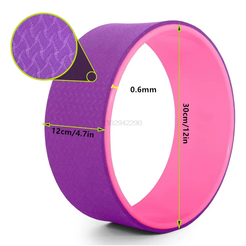 Elevate Your Yoga Practice with the 12" Yoga Wheel - Back Roller for Deep Tissue Massage and Pain Relief