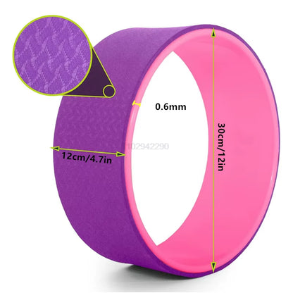 Elevate Your Yoga Practice with the 12" Yoga Wheel - Back Roller for Deep Tissue Massage and Pain Relief