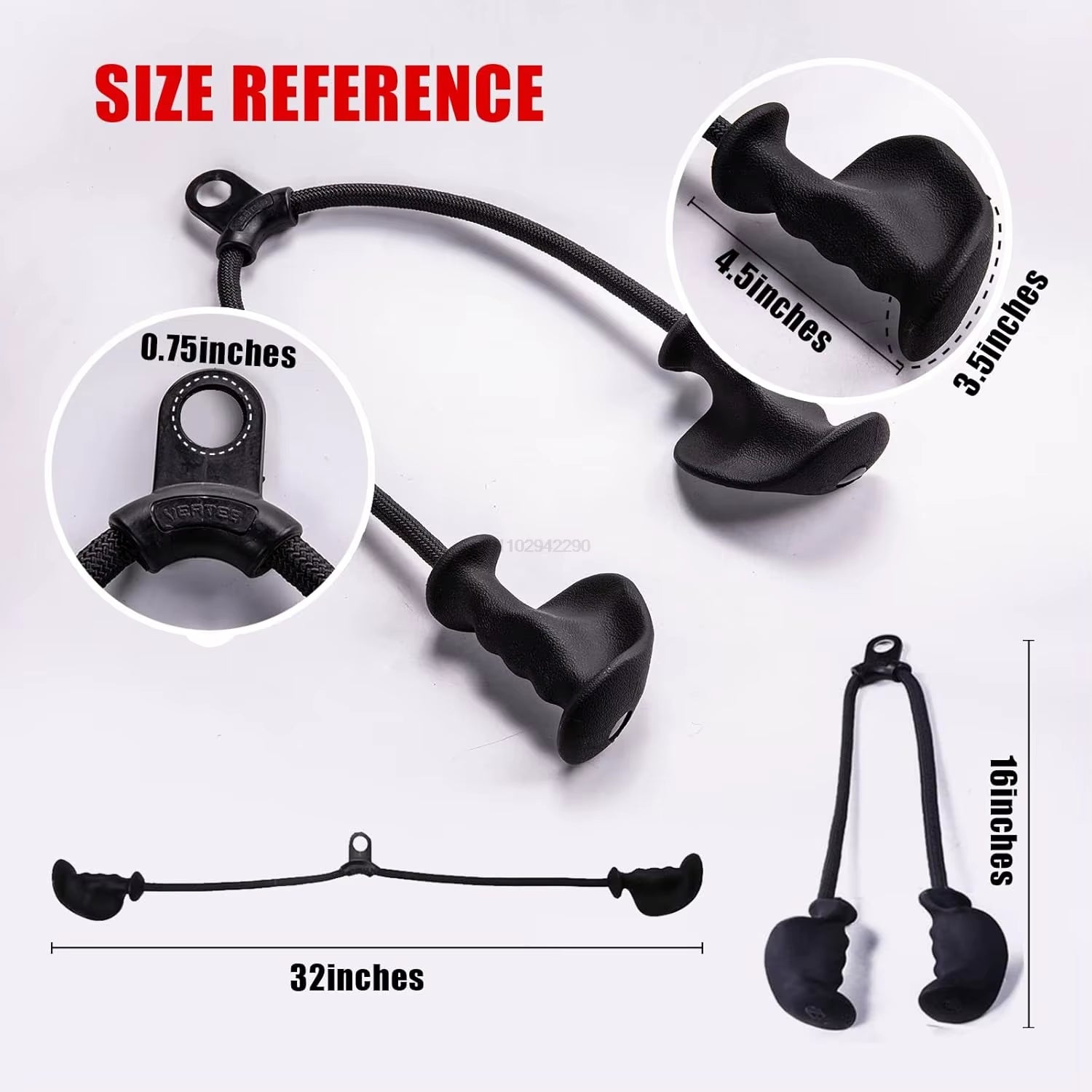Elevate Your Workout with Our Premium Fitness Biceps & Triceps Rope Pull Down Grip Handles - Perfect for Cable Machines and Strength Training!