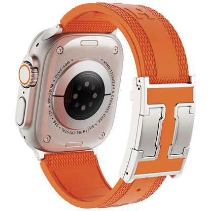 Elevate Your Style with the CRAZYGRASS Magnetic Silicone Band - The Ultimate Comfort Fit for Professional Men, Perfect for Smart Watches 44mm to 49mm