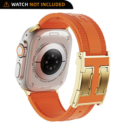 Elevate Your Style with the CRAZYGRASS Magnetic Silicone Band - The Ultimate Comfort Fit for Professional Men, Perfect for Smart Watches 44mm to 49mm