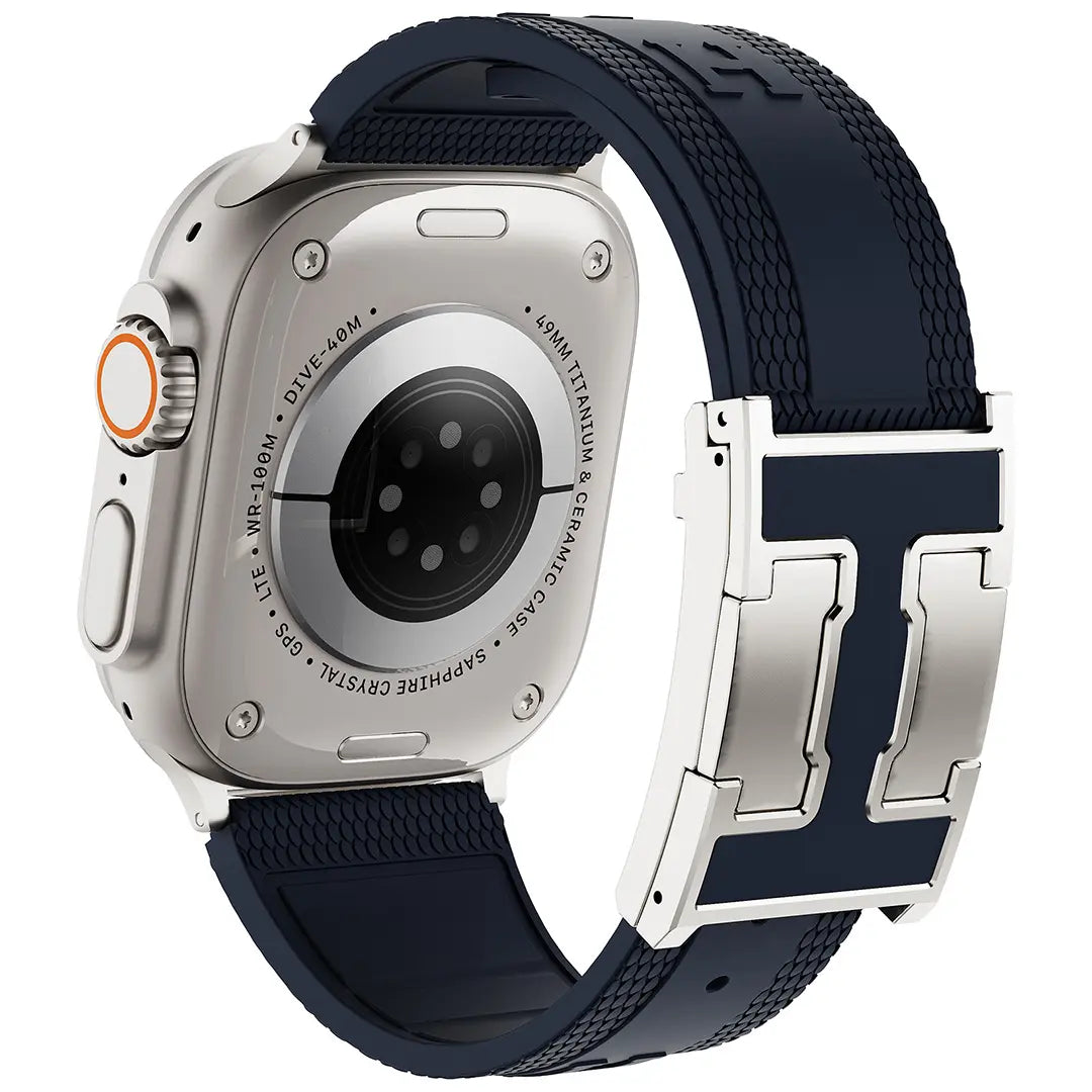 Elevate Your Style with the CRAZYGRASS Magnetic Silicone Band - The Ultimate Comfort Fit for Professional Men, Perfect for Smart Watches 44mm to 49mm