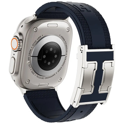 Elevate Your Style with the CRAZYGRASS Magnetic Silicone Band - The Ultimate Comfort Fit for Professional Men, Perfect for Smart Watches 44mm to 49mm