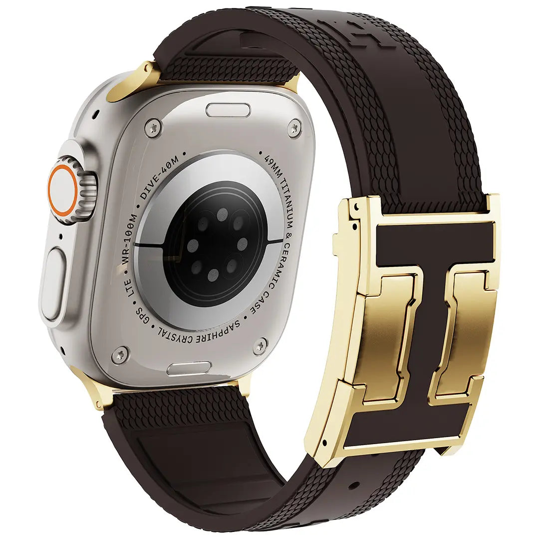 Elevate Your Style with the CRAZYGRASS Magnetic Silicone Band - The Ultimate Comfort Fit for Professional Men, Perfect for Smart Watches 44mm to 49mm