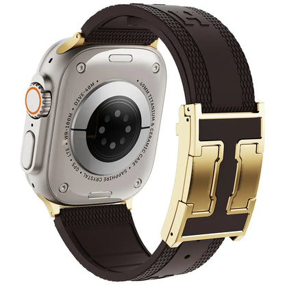 Elevate Your Style with the CRAZYGRASS Magnetic Silicone Band - The Ultimate Comfort Fit for Professional Men, Perfect for Smart Watches 44mm to 49mm
