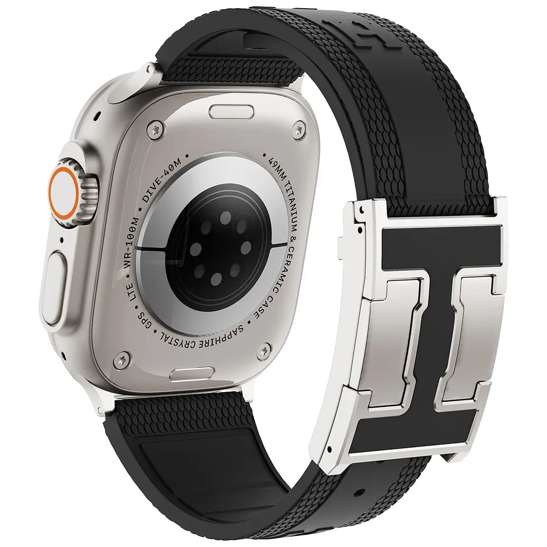 Elevate Your Style with the CRAZYGRASS Magnetic Silicone Band - The Ultimate Comfort Fit for Professional Men, Perfect for Smart Watches 44mm to 49mm