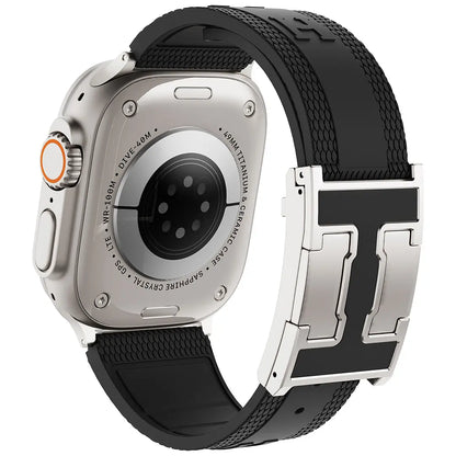 Elevate Your Style with the CRAZYGRASS Magnetic Silicone Band - The Ultimate Comfort Fit for Professional Men, Perfect for Smart Watches 44mm to 49mm