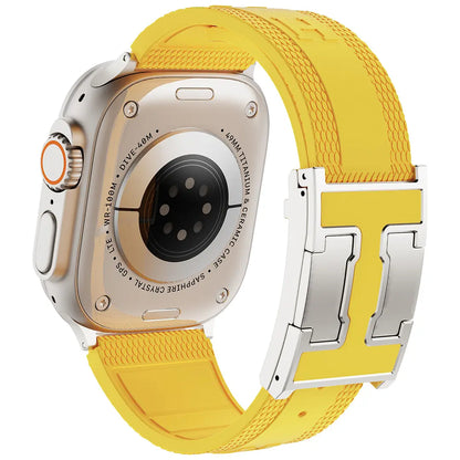 Elevate Your Style with the CRAZYGRASS Magnetic Silicone Band - The Ultimate Comfort Fit for Professional Men, Perfect for Smart Watches 44mm to 49mm