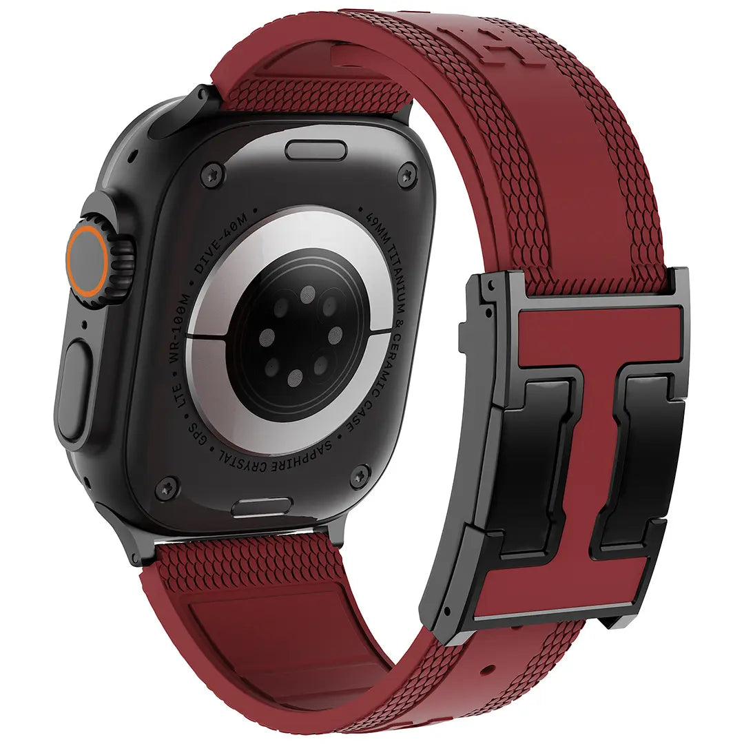 Elevate Your Style with the CRAZYGRASS Magnetic Silicone Band - The Ultimate Comfort Fit for Professional Men, Perfect for Smart Watches 44mm to 49mm