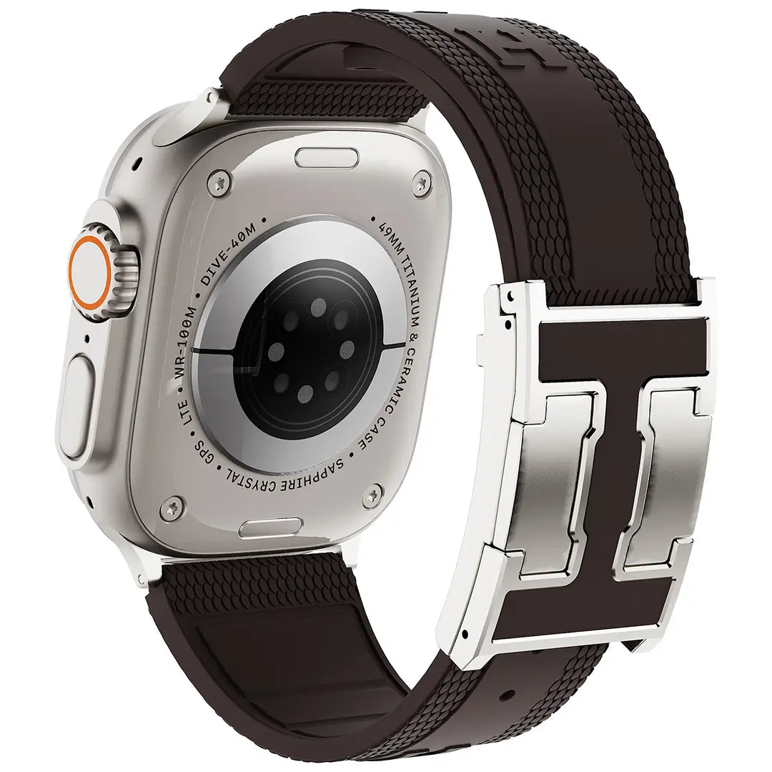 Elevate Your Style with the CRAZYGRASS Magnetic Silicone Band - The Ultimate Comfort Fit for Professional Men, Perfect for Smart Watches 44mm to 49mm