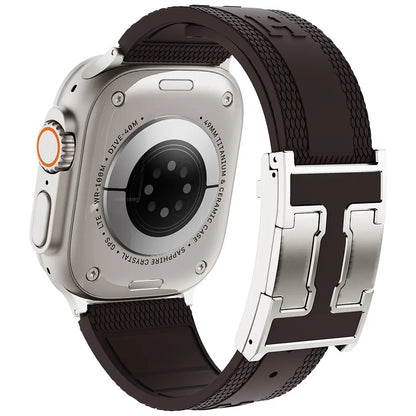 Elevate Your Style with the CRAZYGRASS Magnetic Silicone Band - The Ultimate Comfort Fit for Professional Men, Perfect for Smart Watches 44mm to 49mm
