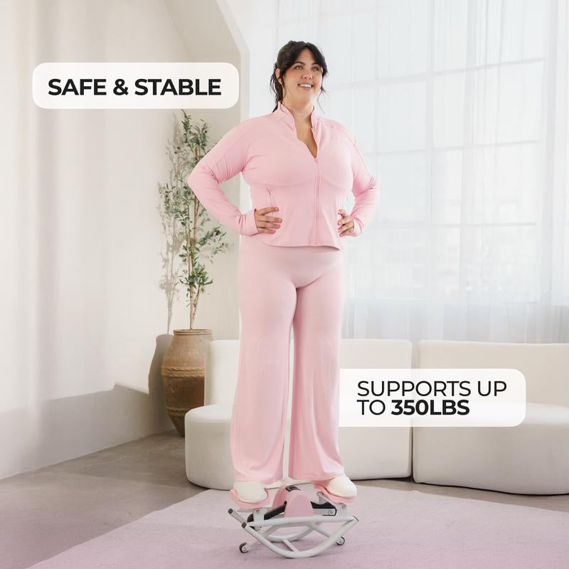 Transform Your Home Workouts with the Lhanelfit Rock Stepper - Compact, Quiet, and Perfect for Low Impact Cardio Training