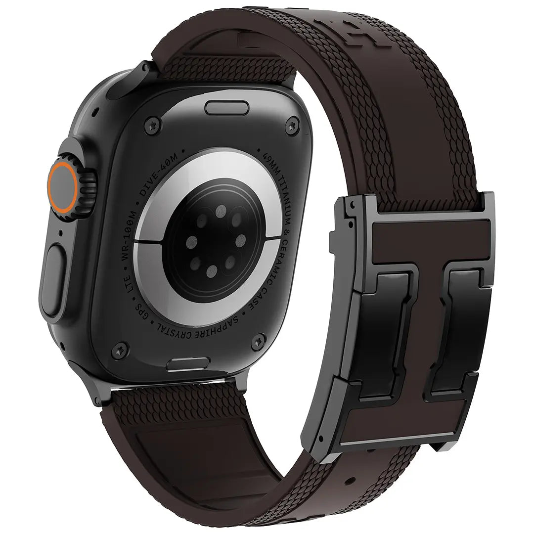 Elevate Your Style with the CRAZYGRASS Magnetic Silicone Band - The Ultimate Comfort Fit for Professional Men, Perfect for Smart Watches 44mm to 49mm