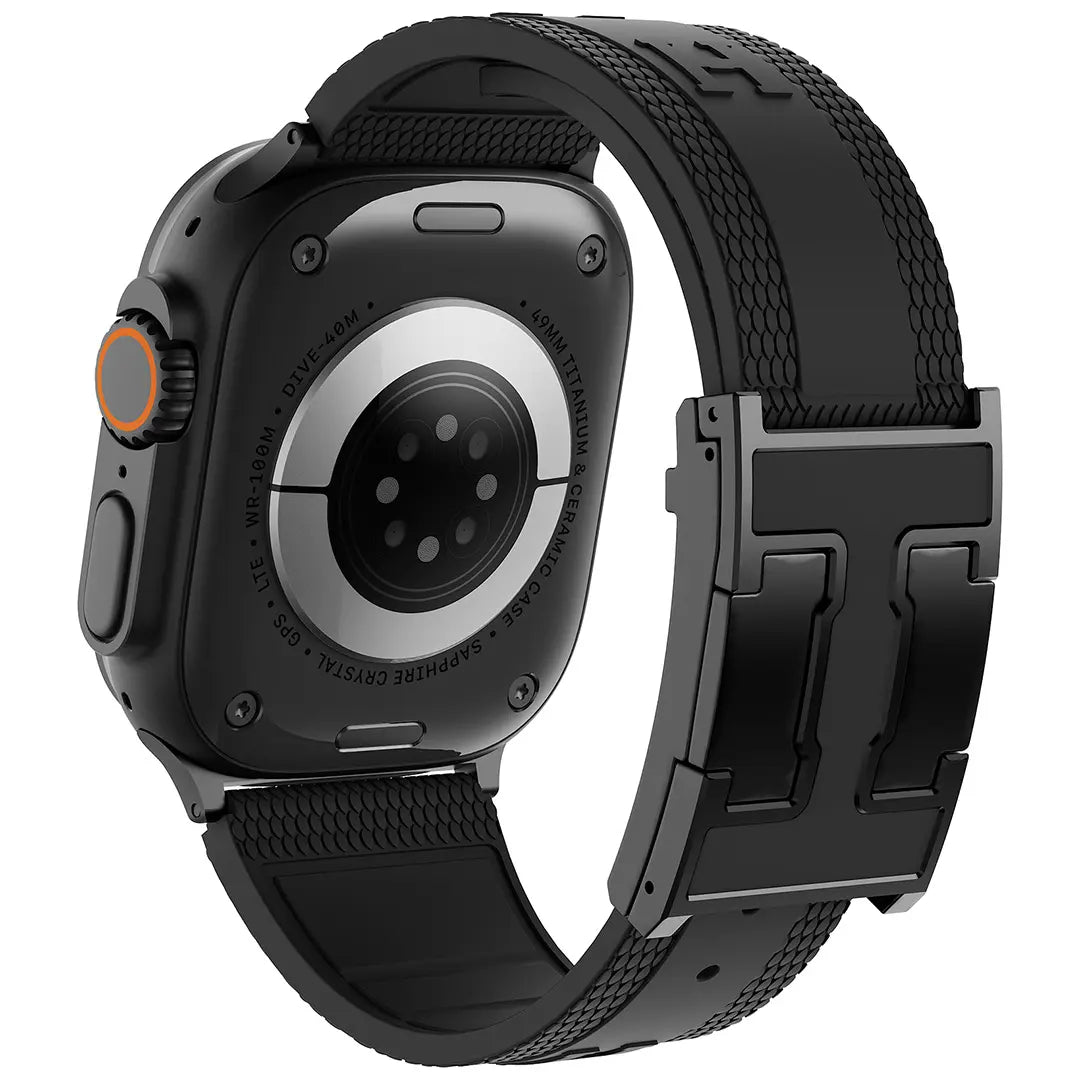 Elevate Your Style with the CRAZYGRASS Magnetic Silicone Band - The Ultimate Comfort Fit for Professional Men, Perfect for Smart Watches 44mm to 49mm