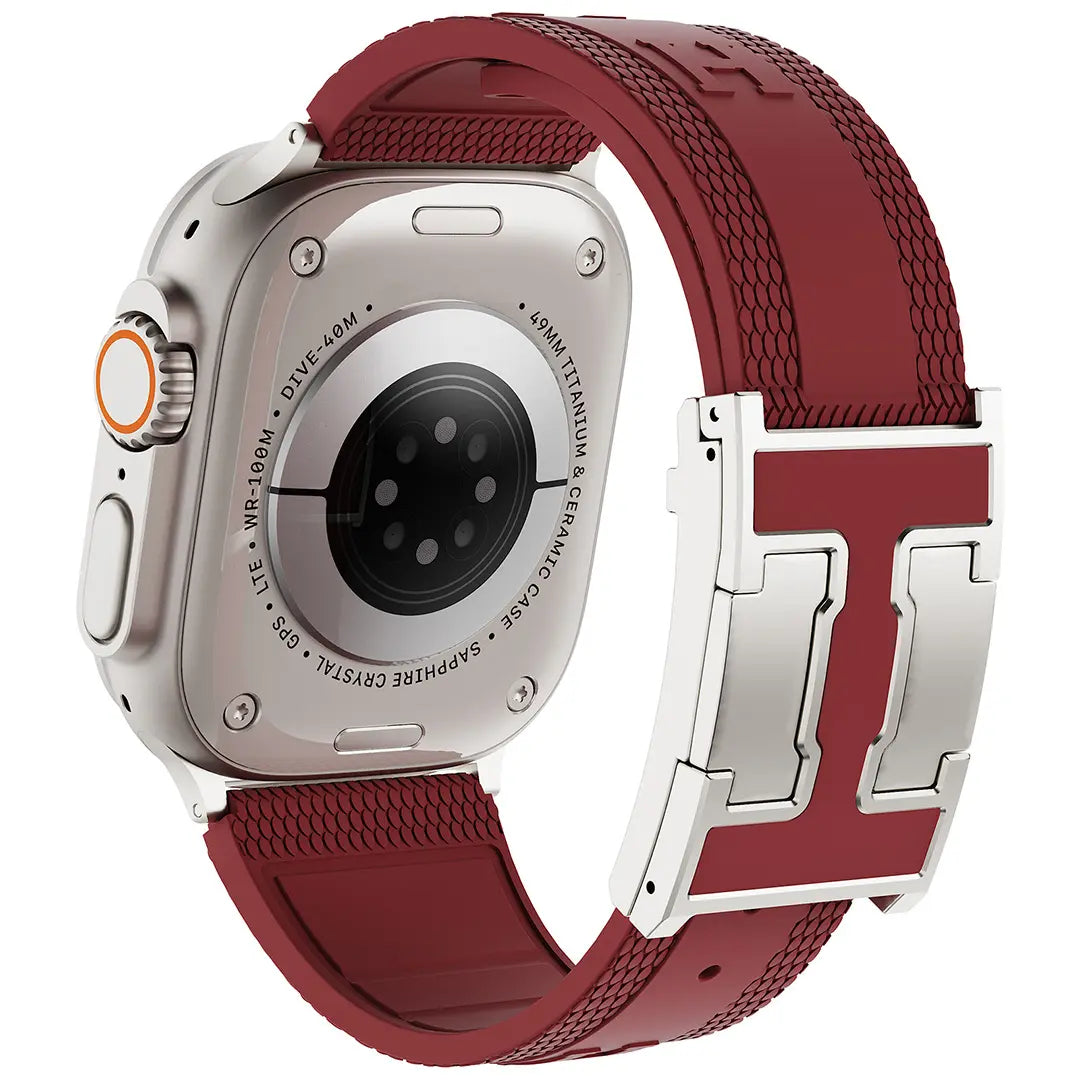 Elevate Your Style with the CRAZYGRASS Magnetic Silicone Band - The Ultimate Comfort Fit for Professional Men, Perfect for Smart Watches 44mm to 49mm