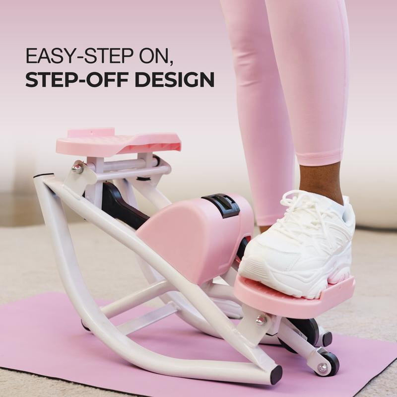 Transform Your Home Workouts with the Lhanelfit Rock Stepper - Compact, Quiet, and Perfect for Low Impact Cardio Training