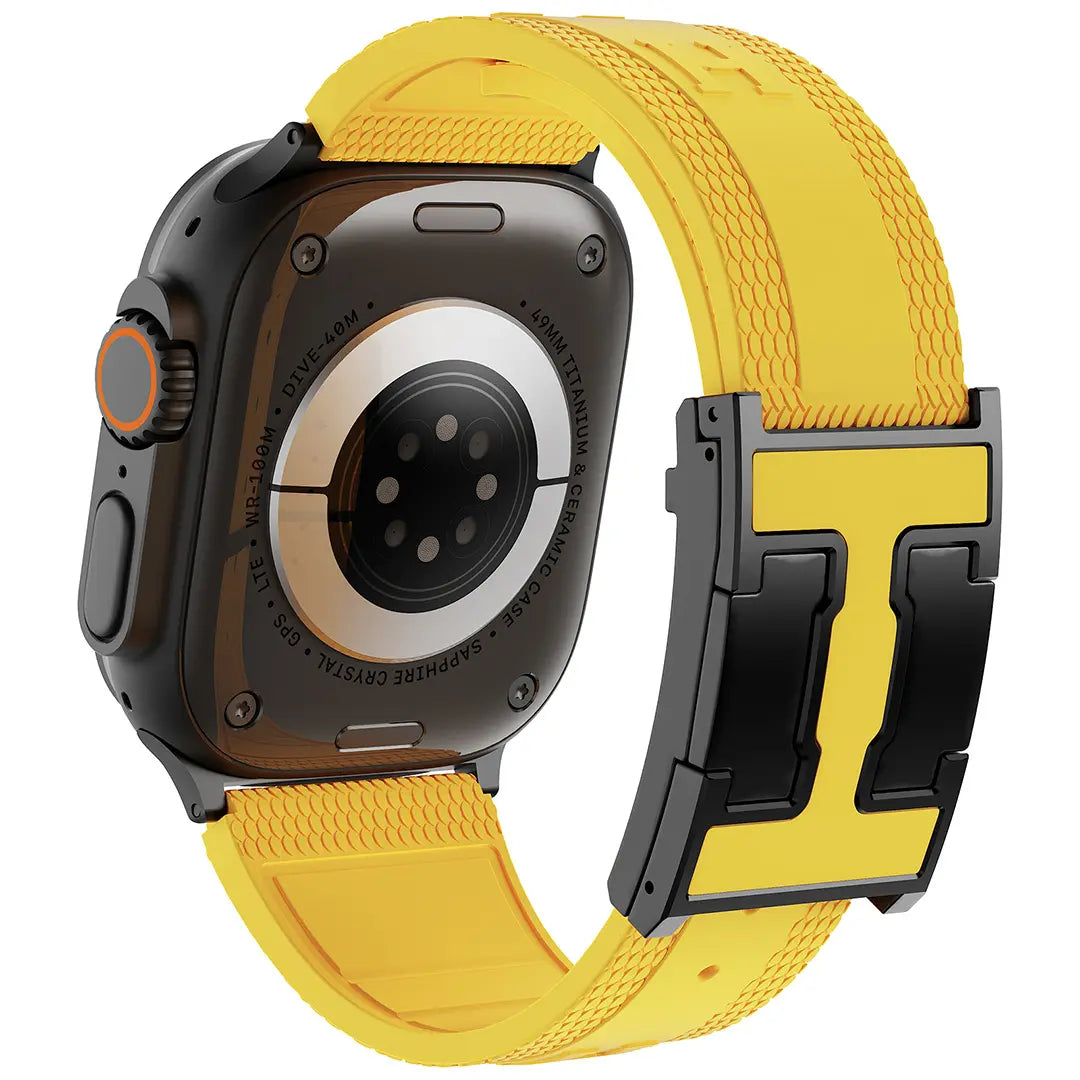 Elevate Your Style with the CRAZYGRASS Magnetic Silicone Band - The Ultimate Comfort Fit for Professional Men, Perfect for Smart Watches 44mm to 49mm