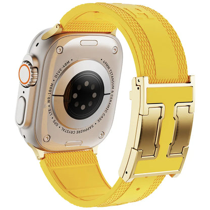 Elevate Your Style with the CRAZYGRASS Magnetic Silicone Band - The Ultimate Comfort Fit for Professional Men, Perfect for Smart Watches 44mm to 49mm
