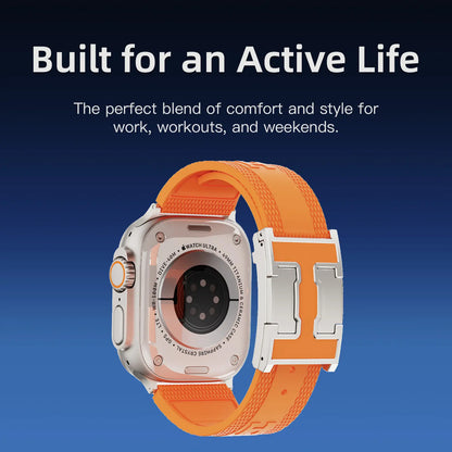 Elevate Your Style with the CRAZYGRASS Magnetic Silicone Band - The Ultimate Comfort Fit for Professional Men, Perfect for Smart Watches 44mm to 49mm
