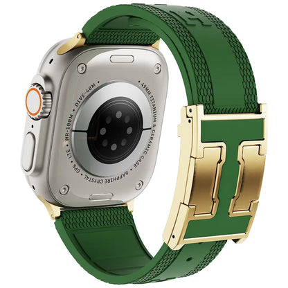Elevate Your Style with the CRAZYGRASS Magnetic Silicone Band - The Ultimate Comfort Fit for Professional Men, Perfect for Smart Watches 44mm to 49mm